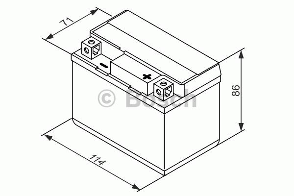 AKB BOSCH AGM 12V 3Ah 40 A(EN) 113x70x85