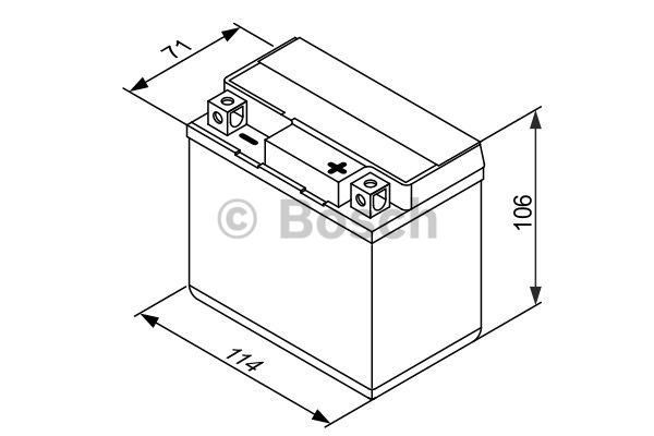 AKB BOSCH AGM 12V 4Ah 30 A(EN) 113x70x105