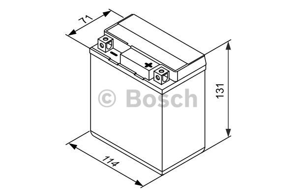 AKB BOSCH AGM 12V 6Ah 100 A(EN) 113x70x130