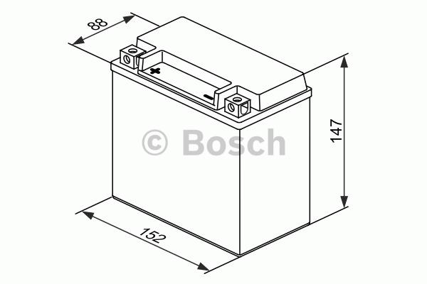 AKB BOSCH AGM 12V 12Ah 200 A(EN) 150x87x145