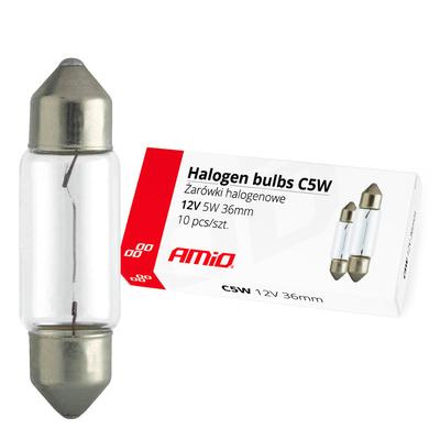 Halogēna spuldzes C5W 12 V 36 mm, 10 gab.