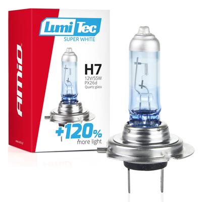 Halogēna spuldze H7 12 V 55 W LumiTec Super White +120%