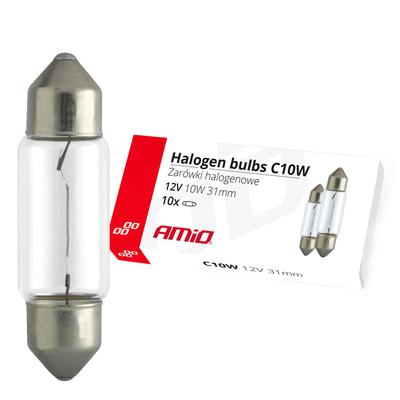 Halogēna spuldzes C10W 12 V 31 mm, 10 gab.