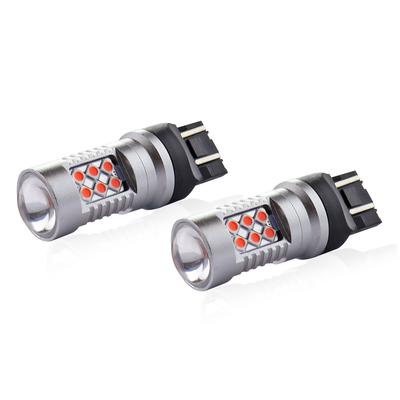 LED CANBUS spuldze T20 7443 WR21/5W 24SMD 3030 sarkana 12/24 V