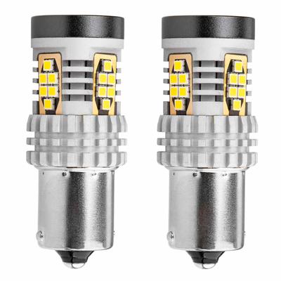 LED CANBUS spuldze 1156 BA15S P21W/R10W/R5W 24SMD 3020 balta 12/24 V