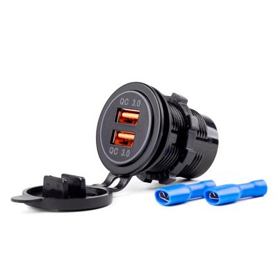 Ūdensizturīgs telefona lādētājs MOD-05 12/24 V, 2×USB
