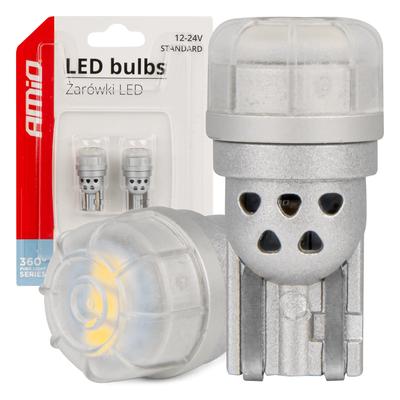 LED spuldze 360 Pure Light T10 W5W 3SMD 3020 balta 12/24 V