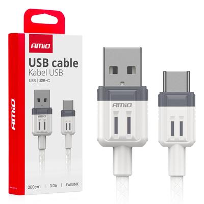 FullLINK USB-A–USB-C kabelis 3 A, 200 cm