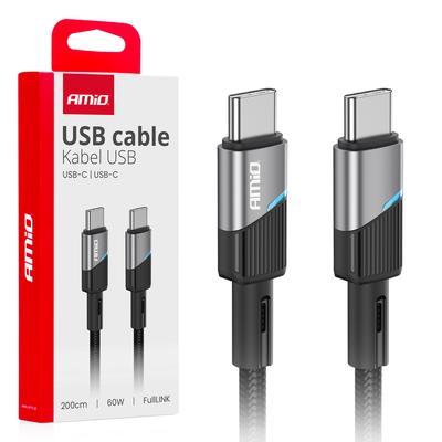 FullLINK USB-C–USB-C kabelis 60 W, 200 cm