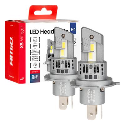 LED auto spuldzes X5 Winger H4 50 W 6000 K