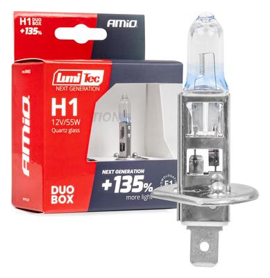 Halogēna spuldzes H1 LumiTec Next Generation +135% 12 V 55 W, 2 gab.