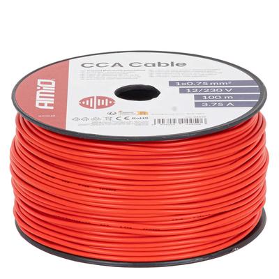 CCA vads 1×0,75 mm² 100 m 3,75 A 12/230 V