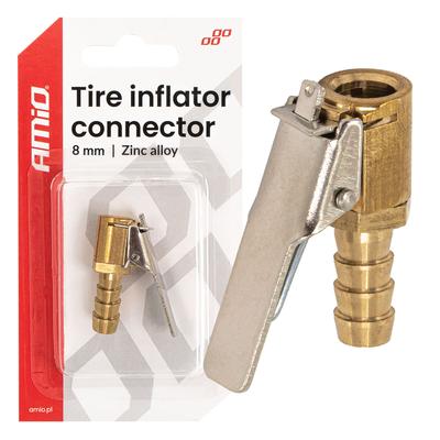 Cinka sakausējuma riepu piepūšanas savienotājs 8 mm