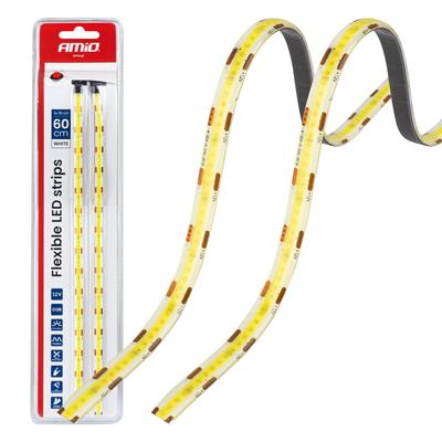 Elastīgas LED COB lentes baltas 2×30 cm 12 V
