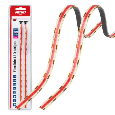 Elastīgas LED COB lentes rozā 2×30 cm 12 V