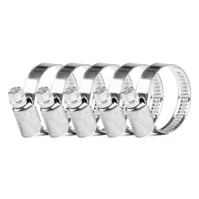 Skrūvējamas šļūteņu skavas W2 16–27 mm/9 mm, 5 gab.