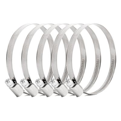 Skrūvējamas šļūteņu skavas W2 60–80 mm/9 mm, 5 gab.