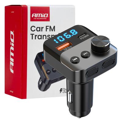 Auto FM raidītājs 12/24 V, USB-A + USB-C