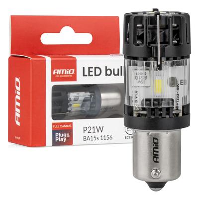 LED spuldze LumiTec BA15S P21W Full CANBUS balta 12 V, 1 gab.