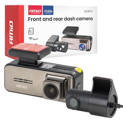 Priekšējais un aizmugurējais auto videoreģistrators 4K + 2K WLAN 512 GB Wi-Fi UHD