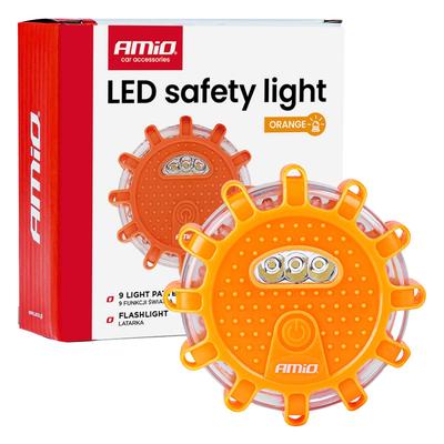 LED avārijas signāllukturis 12+3 SMD 3×AAA IP65