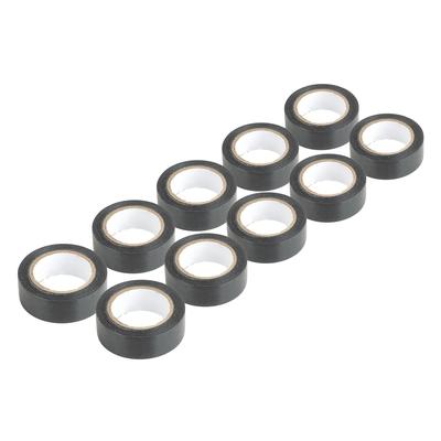 Melnu PVC izolācijas lenšu komplekts 19 mm × 10 m × 0,13 mm, 10 gab.