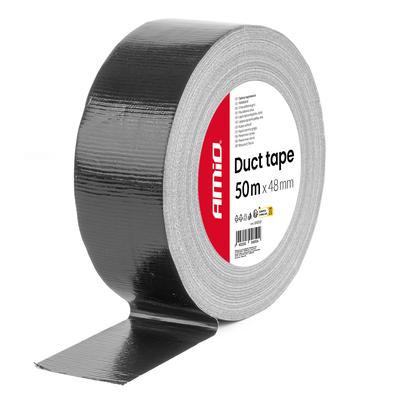 Melna armēta līmlente 48 mm × 50 m × 0,19 mm