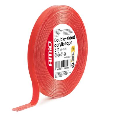 Divpusēja akrila līmlente 6 mm × 3 m × 1 mm