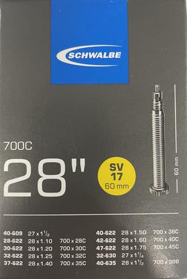 Kamera Schwalbe 700x28-47 (28x1.25-1.75) SV17 60mm.   