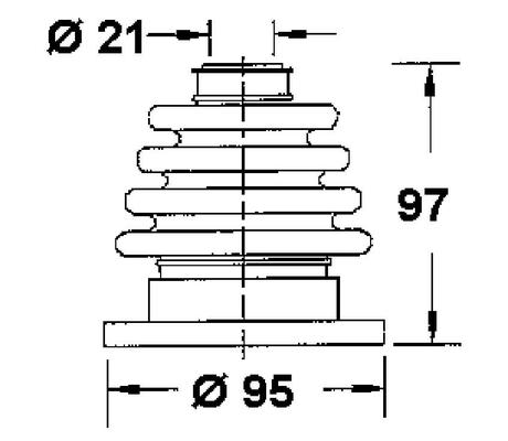 Pusass gumija 21X95X97 VAG