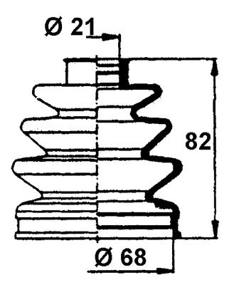 Pusass gumija 21X68X82