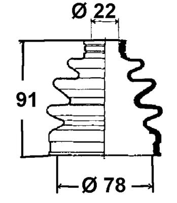 Pusass gumija 22X78X91