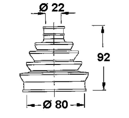 Pusass gumija 22X80X92