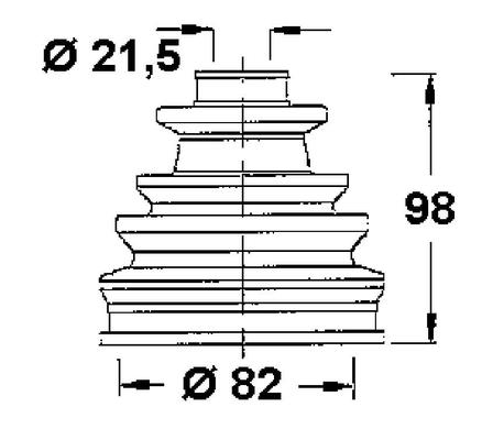 Pusass gumija 21X82X98