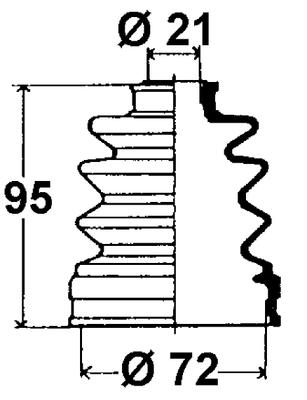 Pusass gumija 21X72X95