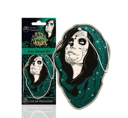 Auto gaisa atsvaidzinātājs AROMA DIA DE LOS MUERTOS Blue Diamond Girl