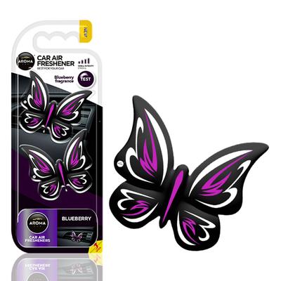 Auto gaisa atsvaidzinātājs AROMA FANCY SHAPES BUTTERFLY Blueberry