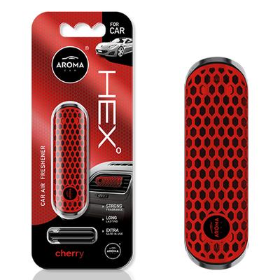 Auto gaisa atsvaidzinātājs AROMA FANCY SHAPES POLYMER HEX Cherry