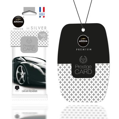 Auto gaisa atsvaidzinātājs AROMA PRESTIGE CARD Silver