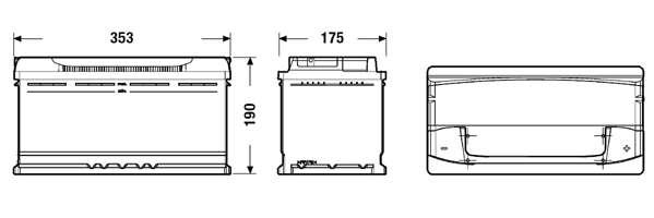 AKB EXIDE 12V 100Ah 900A