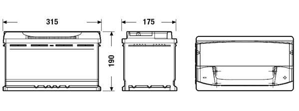 AKB EXIDE 12V 90Ah 720A