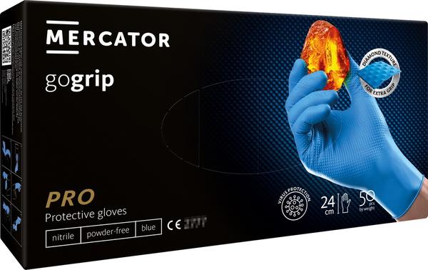 GoGrip nitrila cimdi, zili, XXL izmērs, 50 gab.