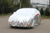 Alumīnija auto pārvalks ar rāvējslēdzēju un atstarojošiem elementiem, 120 g + kokvilna, sudraba, M izmērs
