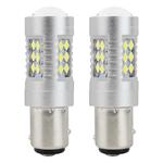 LED CANBUS spuldze 1157 BAY15D P21/5W 24SMD 3030 balta 12/24 V