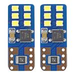 LED CANBUS spuldze T10e W5W 12SMD UltraBright 2016 balta 12/24 V