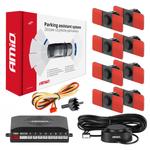 Parkošanās sistēma ar skaņas signālu, 8 melni iekšēji uzstādāmi sensori, 16,5 mm