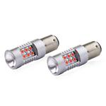 LED CANBUS spuldze 1157 BAY15D PR21/5W 24SMD 3030 sarkana 12/24 V