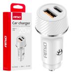 Auto lādētājs 12/24 V 20 W, USB-A + USB-C