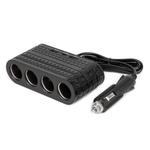 Četrvietīgs auto ligzdu sadalītājs ar 2×USB-A un USB-C 12/24 V 120 W, 80 cm