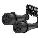 TIR spirālveida kabelis 2×7 PIN N tips 5 m 24 V